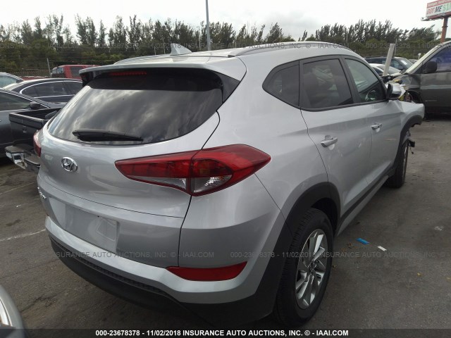 KM8J33A41JU743223 - 2018 HYUNDAI TUCSON SEL/SEL PLUS SILVER photo 4