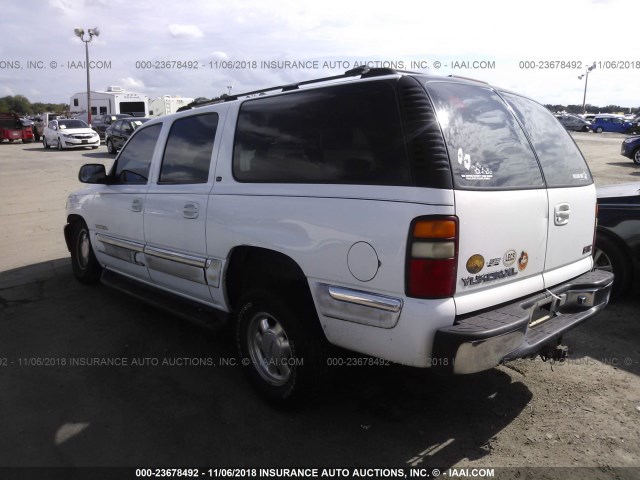 3GKEC16T4YG218636 - 2000 GMC YUKON XL C1500 WHITE photo 3