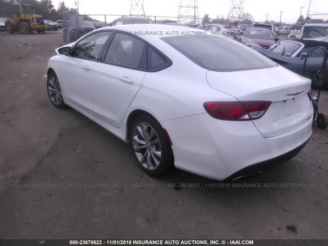 1C3CCCBB0FN649527 - 2015 CHRYSLER 200 S WHITE photo 3