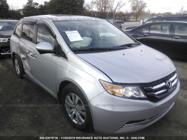 5FNRL5H61EB058874 - 2014 HONDA ODYSSEY EXL SILVER photo 1