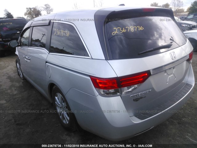 5FNRL5H61EB058874 - 2014 HONDA ODYSSEY EXL SILVER photo 3