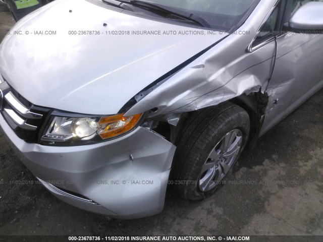 5FNRL5H61EB058874 - 2014 HONDA ODYSSEY EXL SILVER photo 6