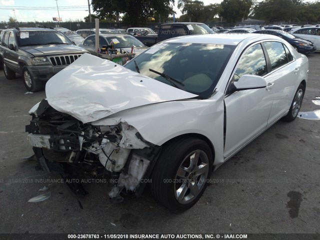 1G1ZH57B89F250951 - 2009 CHEVROLET MALIBU 1LT WHITE photo 2