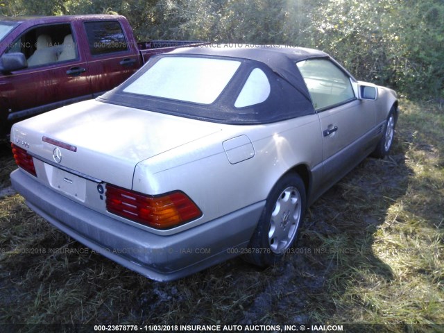 WDBFA67E6SF113624 - 1995 MERCEDES-BENZ SL 500 BEIGE photo 4