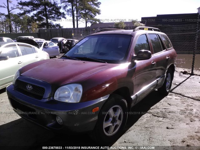 KM8SC13DX3U405683 - 2003 HYUNDAI SANTA FE GLS/LX RED photo 2