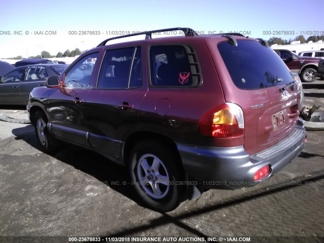 KM8SC13DX3U405683 - 2003 HYUNDAI SANTA FE GLS/LX RED photo 3