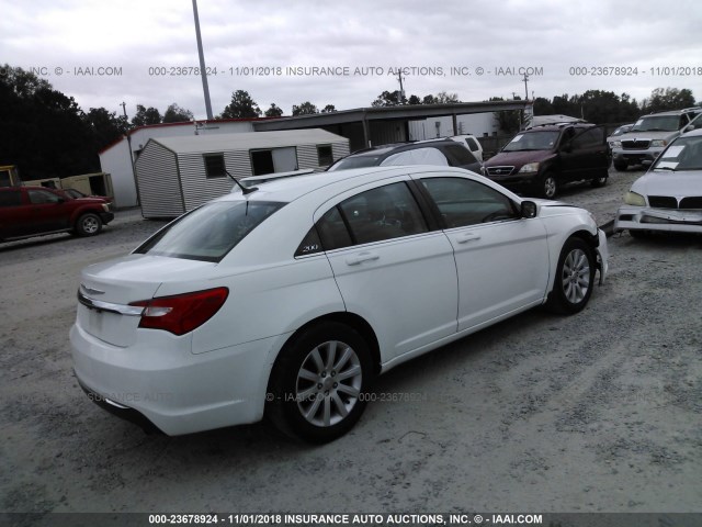 1C3CCBBB2EN137275 - 2014 CHRYSLER 200 TOURING WHITE photo 4