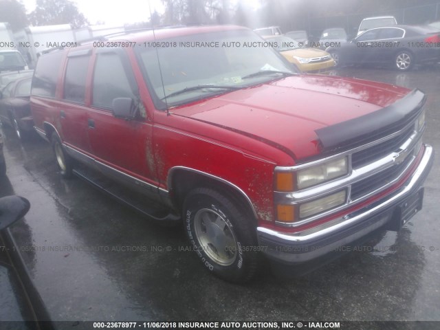 1GNEC16R0XJ421320 - 1999 CHEVROLET SUBURBAN C1500 RED photo 1