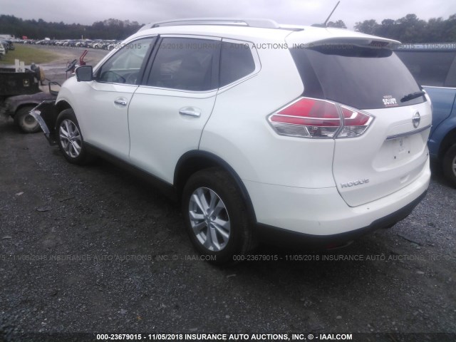 5N1AT2MM6GC911667 - 2016 NISSAN ROGUE S/SL/SV WHITE photo 3