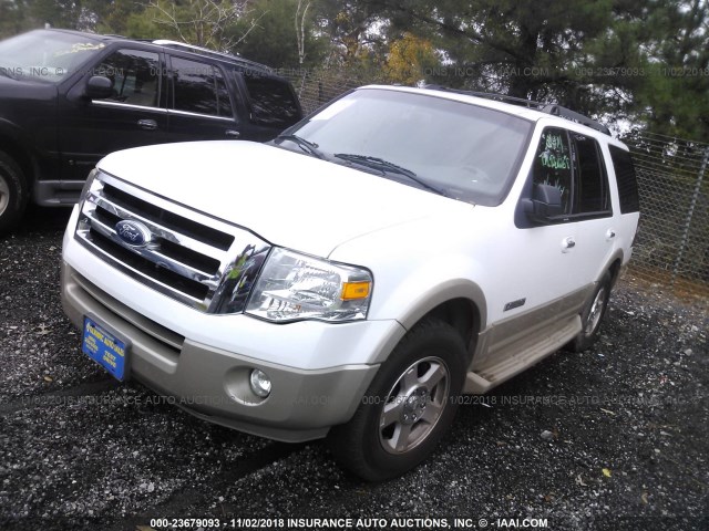 1FMFU17567LA73268 - 2007 FORD EXPEDITION EDDIE BAUER WHITE photo 2