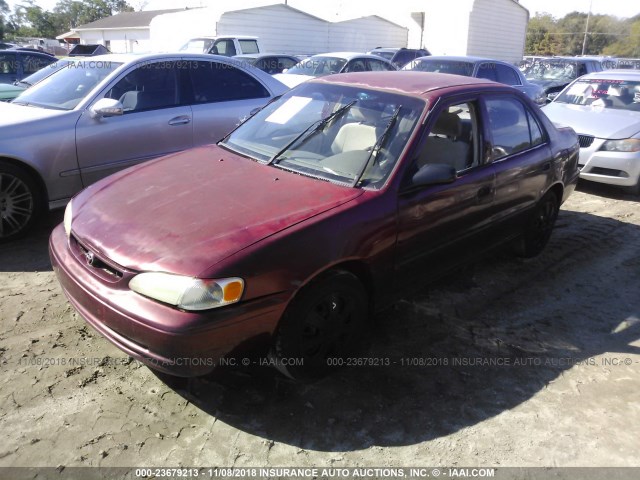 2T1BR12E6YC327498 - 2000 TOYOTA COROLLA VE/CE/LE RED photo 2