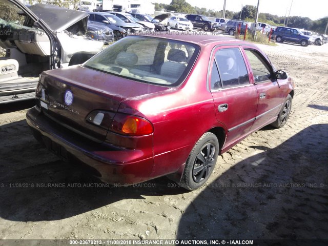 2T1BR12E6YC327498 - 2000 TOYOTA COROLLA VE/CE/LE RED photo 4