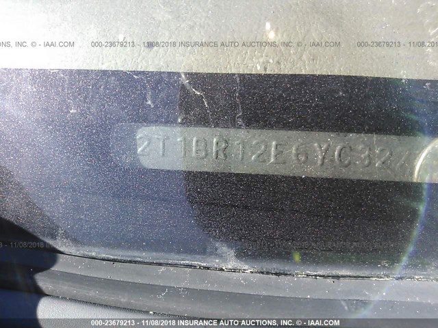 2T1BR12E6YC327498 - 2000 TOYOTA COROLLA VE/CE/LE RED photo 9