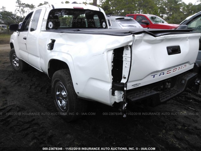 5TFRX5GN8HX079504 - 2017 TOYOTA TACOMA ACCESS CAB/SR/SR5 WHITE photo 3