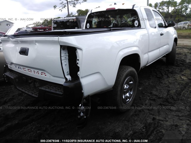 5TFRX5GN8HX079504 - 2017 TOYOTA TACOMA ACCESS CAB/SR/SR5 WHITE photo 4