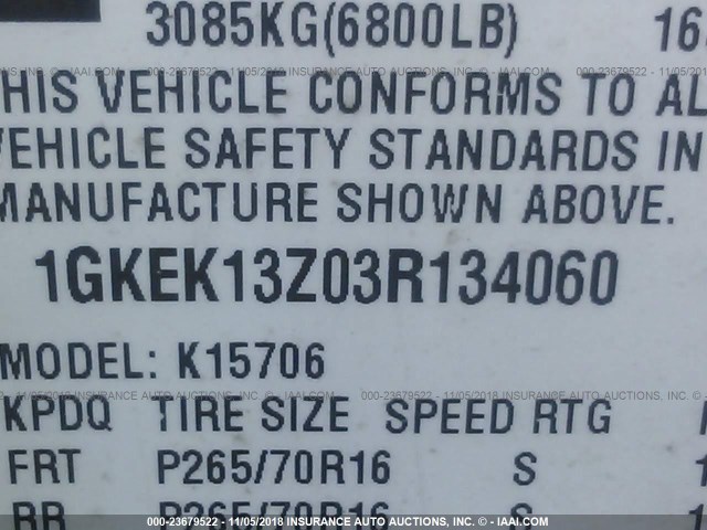 1GKEK13Z03R134060 - 2003 GMC YUKON TAN photo 9