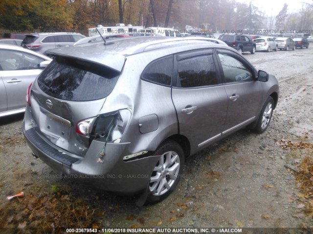 JN8AS5MVXBW289359 - 2011 NISSAN ROGUE S/SV/KROM GRAY photo 4