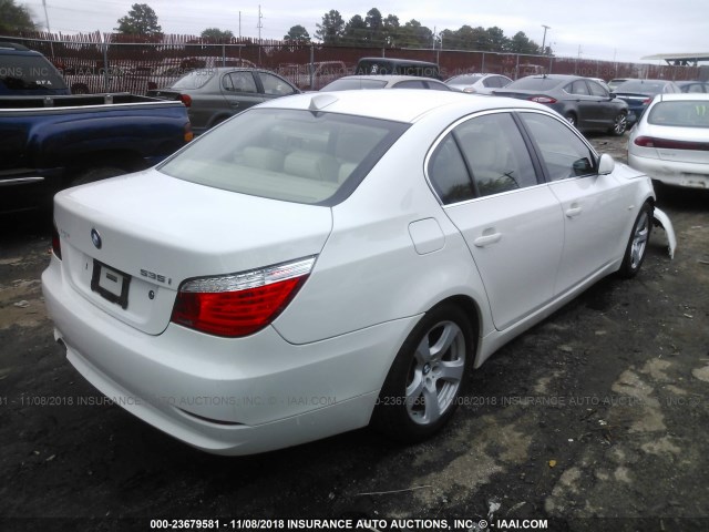 WBANW13568CZ81041 - 2008 BMW 535 I WHITE photo 4