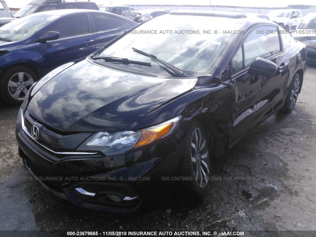 2HGFG3B00FH526526 - 2015 HONDA CIVIC EXL BLACK photo 2