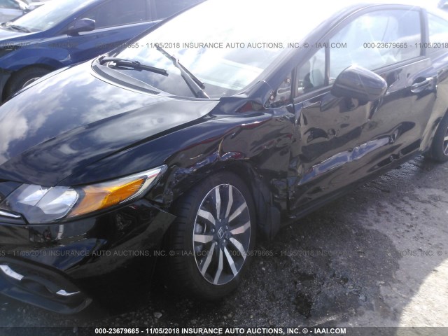 2HGFG3B00FH526526 - 2015 HONDA CIVIC EXL BLACK photo 6