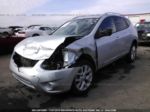 JN8AS5MV5CW356161 - 2012 NISSAN ROGUE S/SV SILVER photo 2