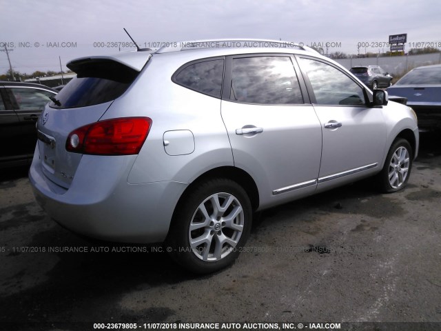 JN8AS5MV5CW356161 - 2012 NISSAN ROGUE S/SV SILVER photo 4