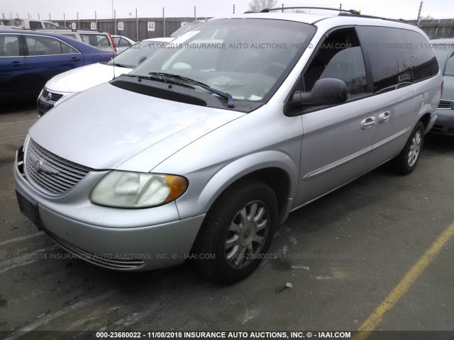 2C8GP74L52R567058 - 2002 CHRYSLER TOWN & COUNTRY EX SILVER photo 2