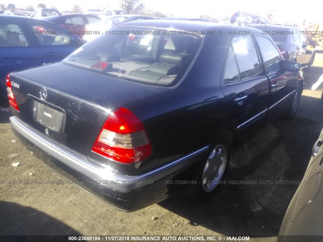 WDBHA28E0TF377276 - 1996 MERCEDES-BENZ C 280 BLACK photo 4