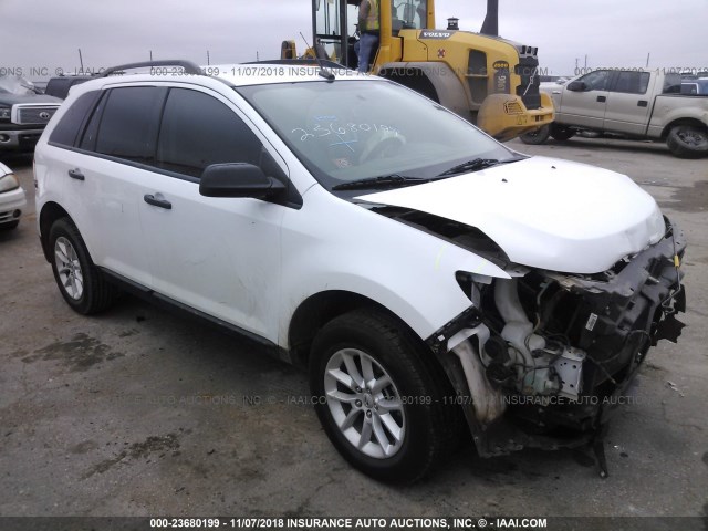 2FMDK3GC7EBA85885 - 2014 FORD EDGE SE WHITE photo 1