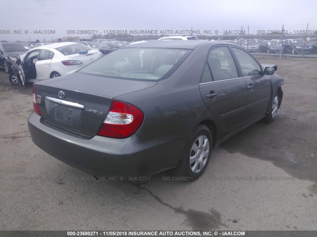 4T1BE32K64U911339 - 2004 TOYOTA CAMRY LE/XLE/SE GRAY photo 4