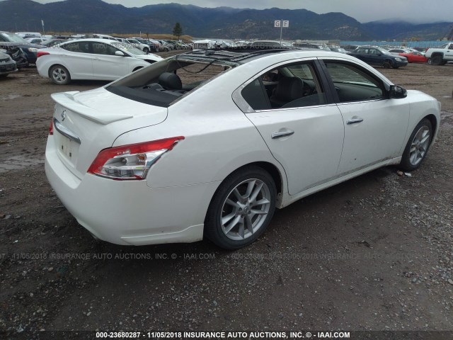 1N4AA5AP5AC809963 - 2010 NISSAN MAXIMA S/SV WHITE photo 4