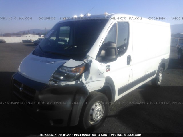 3C6TRVAG2HE508721 - 2017 RAM PROMASTER 1500 1500 STANDARD WHITE photo 2