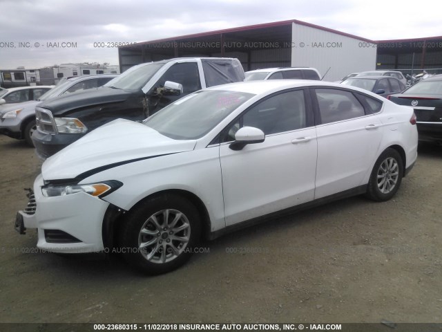 3FA6P0G72GR241292 - 2016 FORD FUSION S WHITE photo 2