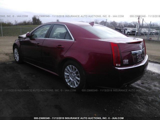 1G6DA5EG1A0149703 - 2010 CADILLAC CTS RED photo 3