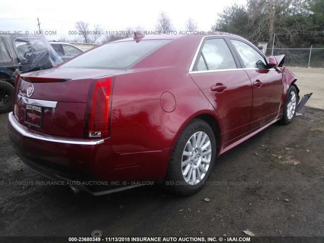 1G6DA5EG1A0149703 - 2010 CADILLAC CTS RED photo 4