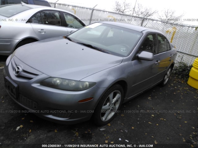 1YVHP84C075M40146 - 2007 MAZDA 6 GRAY photo 2