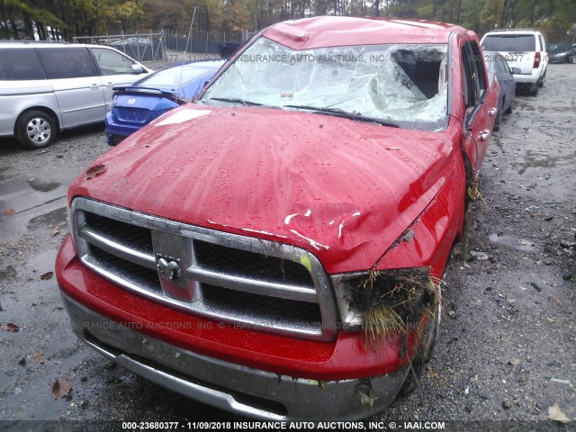 1C6RD7LP5CS249519 - 2012 DODGE RAM 1500 SLT RED photo 6