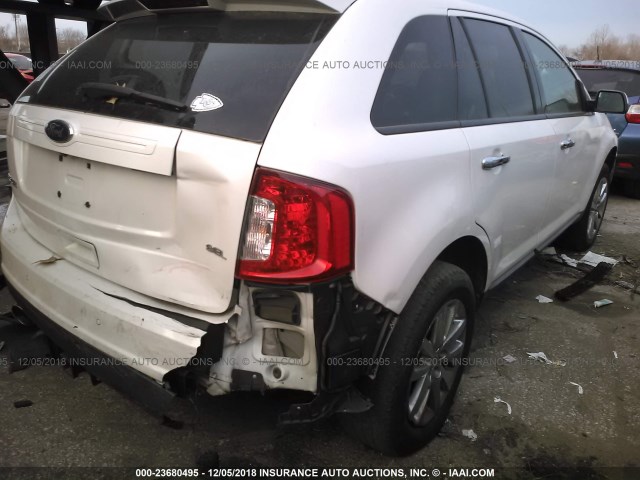 2FMDK3JC4BBB32066 - 2011 FORD EDGE SEL WHITE photo 4