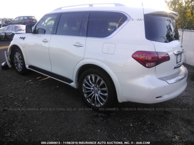 JN8AZ2NF9H9640190 - 2017 INFINITI QX80 SIGNATURE WHITE photo 3