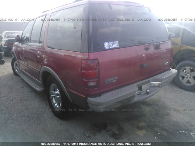 1FMRU17L0YLC42388 - 2000 FORD EXPEDITION EDDIE BAUER RED photo 3