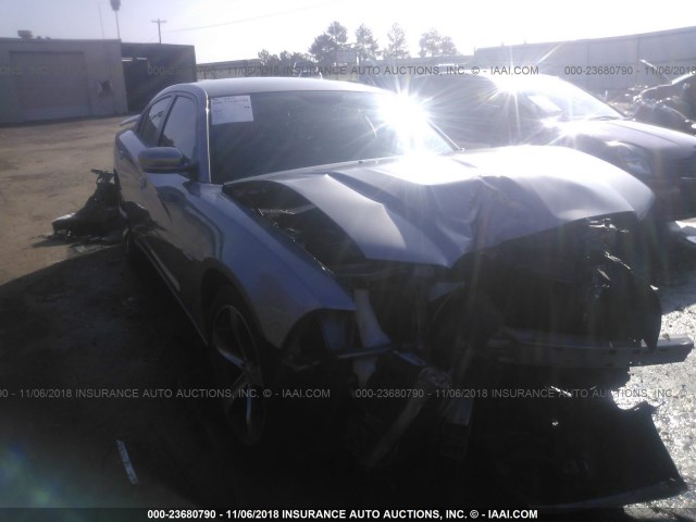 2C3CDXCT8EH318732 - 2014 DODGE CHARGER R/T SILVER photo 1