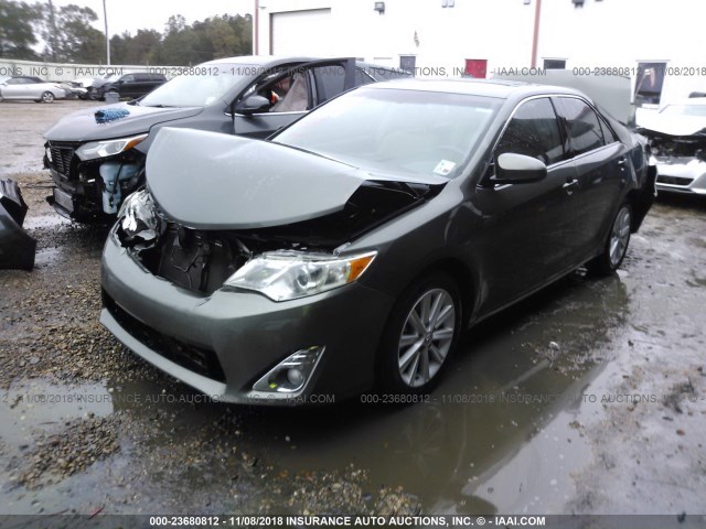 4T1BK1FK8DU529773 - 2013 TOYOTA CAMRY SE/XLE GREEN photo 2