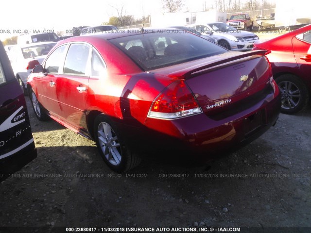 2G1WC5E3XE1190038 - 2014 CHEVROLET IMPALA LIMITED LTZ RED photo 3