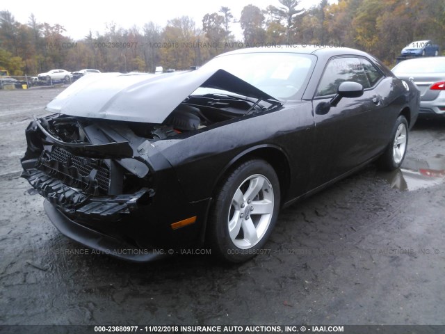 2C3CDYAG7EH239080 - 2014 DODGE CHALLENGER SXT BLACK photo 2