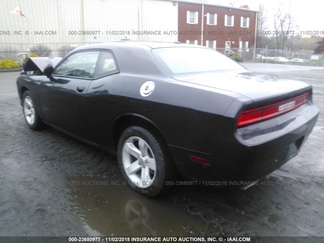 2C3CDYAG7EH239080 - 2014 DODGE CHALLENGER SXT BLACK photo 3