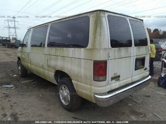 1FBNE31L47DB16570 - 2007 FORD ECONOLINE E350 SUPER DUTY WAGON WHITE photo 3