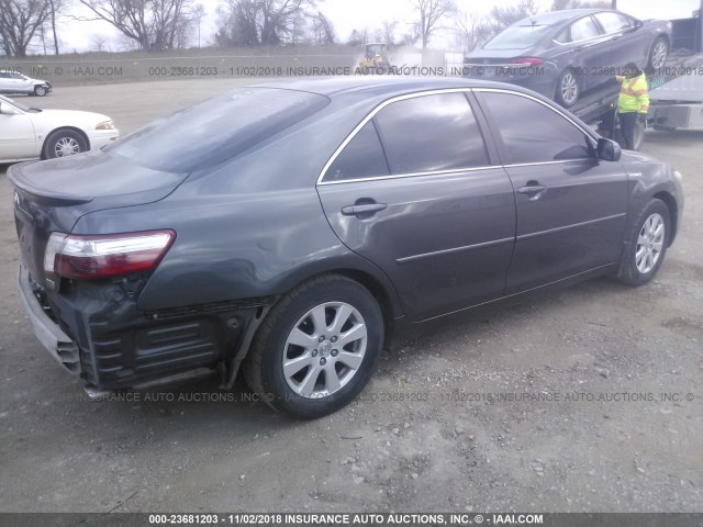 4T1BB46KX7U013436 - 2007 TOYOTA CAMRY NEW GENERAT HYBRID GRAY photo 4