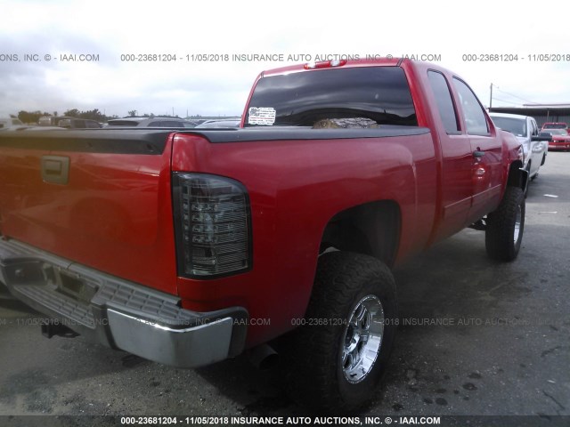 1GCRKSEA4DZ242094 - 2013 CHEVROLET SILVERADO K1500 LT RED photo 4