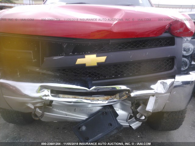 1GCRKSEA4DZ242094 - 2013 CHEVROLET SILVERADO K1500 LT RED photo 6