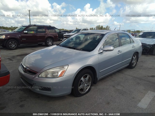 JHMCN36536C001149 - 2006 HONDA ACCORD HYBRID SILVER photo 6